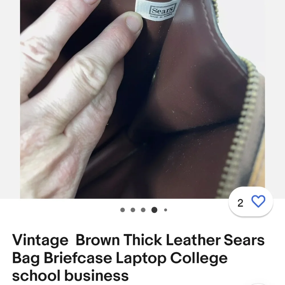 Vintage Brown Leather briefcase